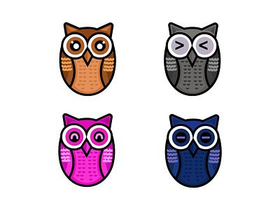 Mr. Owly Expression 😍 animal character character design design dribbble expression illustration owl