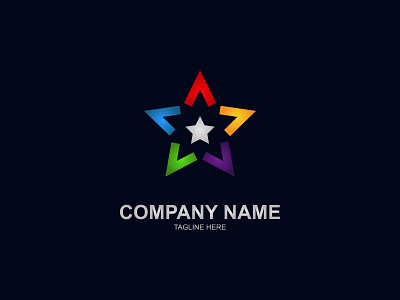 Logo star rainbow color