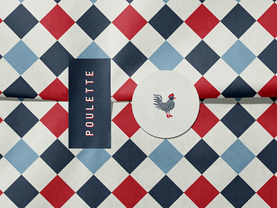 Poulette Rotisserie chicken colorful french illustration logo packaging pattern poulette restaurant rotisserie