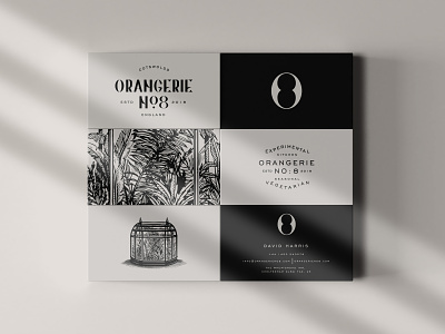 Orangerie No:8 branding business card card graphic design logo restaurant