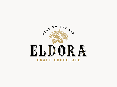 Eldora Chocolate artisan beans chocolate cocoa craft engraved handdrawn handmade illustration logo rustic vintage