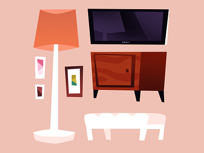 Lounge design furniture illustration vector