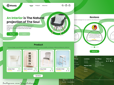 Furniture Landing Page 3d animation branding design graphic design illustration logo motion graphics ui vector