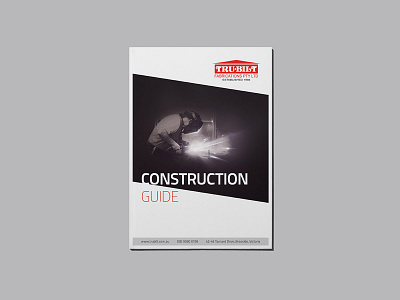 Construction Guide - Cover a4 book build business construction cover guide guidelines magazine manual melbourne print print design weld welding