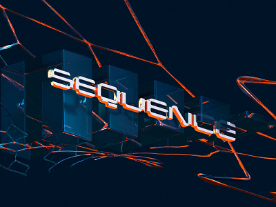 Sequence - Cinema 4D Abstract Art 3d 3d art 3d text abstract blue cinema cinema 4d cinema4d design futuristic lettering orange photoshop physical render type typography