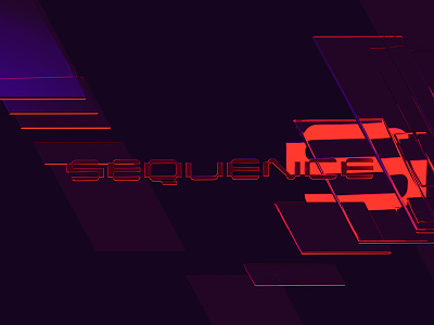 Sequence - Abstract Art Cinema 4D 3d art abstract c4d cinema 4d cinema4d design glass lettering logo reflection retro retrowave synthwave type typography
