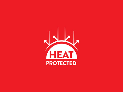 Heat Protected Logo balanced bounce clever design flames heat hot logo logotype minimal protect reflect shield simple type typography