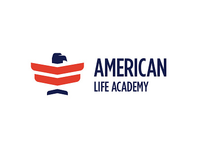 American Life Academy academy america bird eagle logo logotype royal stars stripes symbol traditional usa