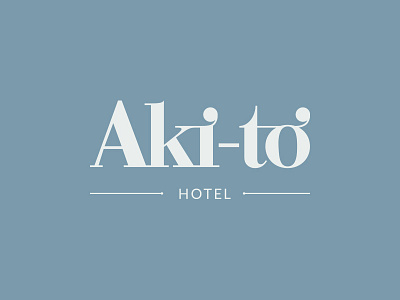 Aki-to Logo Design classy clean design elegant hotel identity logo luxury minimal type typography