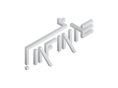 Infinite Typography abstract custom escher geometric impossible infinite isometric type typography