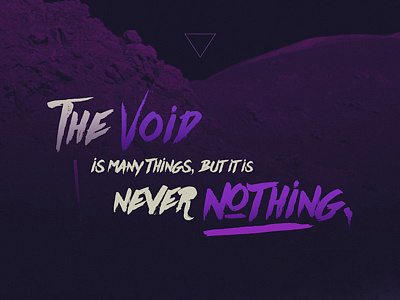 The Void evokeone lettering nothing space type typeface typography void