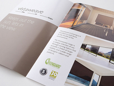 Vistaweave Inside Spread brochure design flyer print product program spread