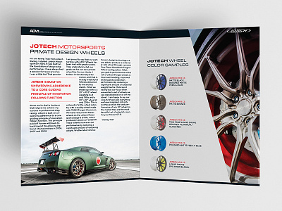 Jotech Private Label Brochure Design Inside aftermarket automotive brochure car fold nissan print rim tyre wheel