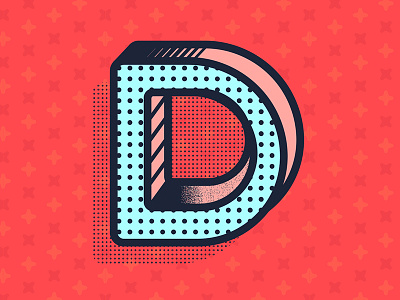 D - 36daysoftype 36daysoftype 3d d lettering lines logo pattern spots type