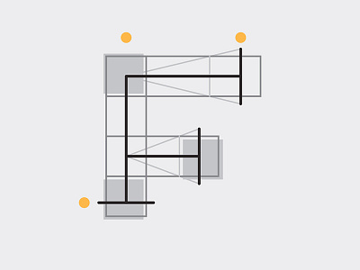 F - 36daysoftype 36daysoftype blocks f illusion letter lines spots square type typography