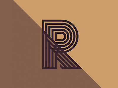R - 36daysoftype 36daysoftype letter line logo monogram old r retro type