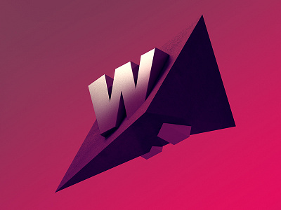 W - 36daysoftype 36daysoftype 3d abstract cinema4d lettering pink purple type w