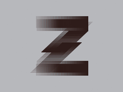 Z - 36daysoftype 36daysoftype blend effect gradient letter lettering line type z