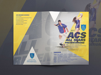 ACS All Stars Program Layout - Covers brochure cover netball print program soccer sport