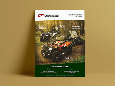 Crossfire Print Advert advert atv bike dirt magazine motorbike motorcycle promotion