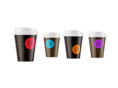 Lushi Take Away Coffee Cup - Group branding coffee cup logo logotype packaging premium traditional