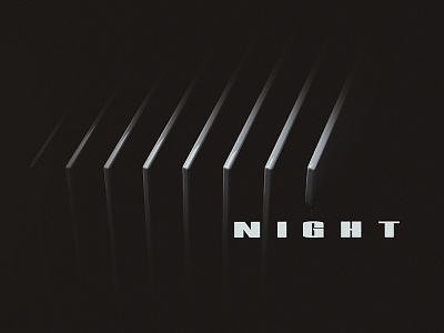 Night abstract cinema4d lettering night retro text type typography