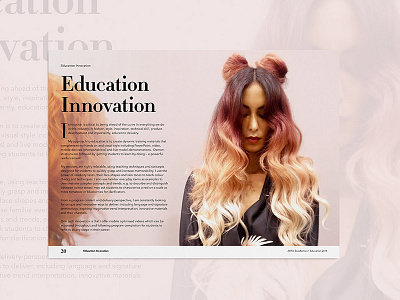 Education Innovation a4 award brochure design education hair hairdressing print promotion