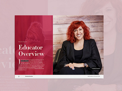 Educator Overview a4 award brochure design education hair hairdressing print promotion