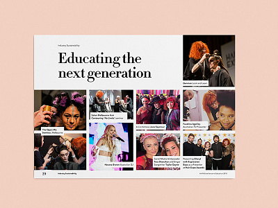 Educator The Next Generation a4 baseline brochure design hair hairdressing layout print promotion