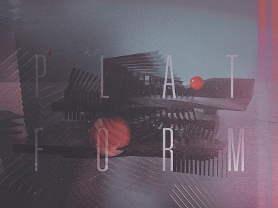 PLATFORM 2 3d abstract art custom digital grunge lettering render typography