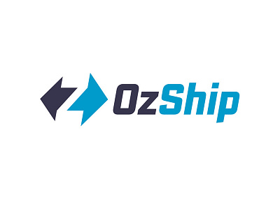 OzShip Logo Design arrow australia freight logo logotype monogram move shipping symbol transport