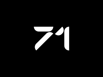 71 Monogram contrast custom lettering logo logotype monogram numbers shape type typography