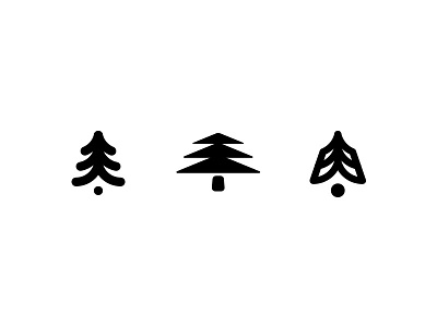 Tree Symbols garden grass logo minimal pine simple symbol tree