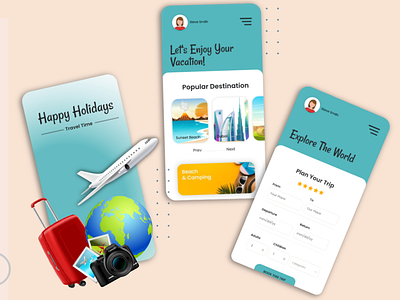 Happy Holidays - Travel App UI Kit