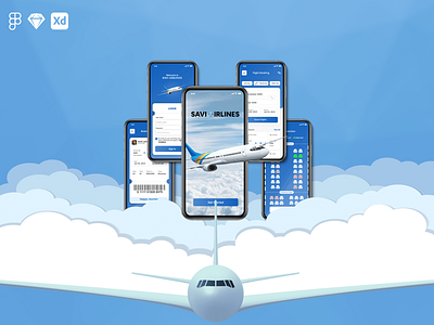 SAVI Airlines - Flight Booking App UI 3d adobe appui aviation booking branding design dribbble figma graphic design illustration inspiration sketch ticketbookingapp travel travelbookingapp ui uiux ux vector