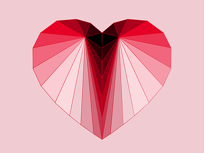 Polygon Heart illustration polygon valentine