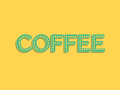 Coffee graphic design typography words