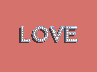 LOVE graphic design typography words