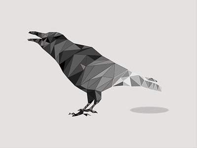 Polygon Crow animal crow illustration polygon