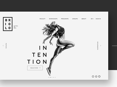 Briolo | Website concept #1 art concept dance interface mobile school tablet ui webdesign