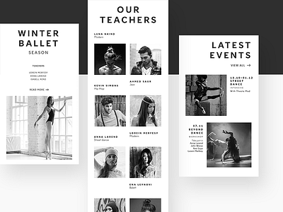 Briolo | Website concept #6 art concept dance interface mobile school tablet ui webdesign