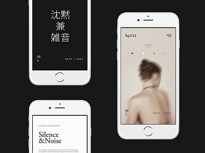 AgXXI Website #8 art gallery minimal mobile slides ui web website