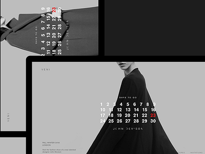 Veni #1 calendar clean desktop fashion minimal miniproject photoshop promo