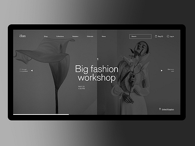 Elan #1 clean concept desktop fashion minimal process ui web