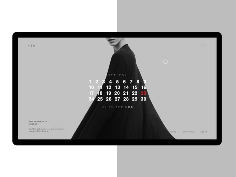 Veni #2 aep concept desktop interaction minimal miniproject ui web