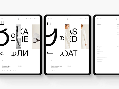 Experiments #13 concept ecommerce minimal miniproject promo tablet typography ui web