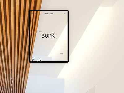 Maxim Kashin Architects architects clean interior design main page minimal personal tablet typography