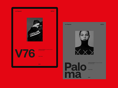 Experiments #15 clean design interaction minimal miniproject red tablet typography ui web