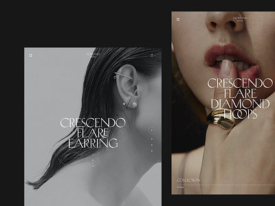 Nomand jewelry #7 concept jewelry minimal serif store tablet typography