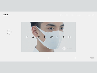 Experiments #18 clean concept desktop facewear minimalism respirators style typography white